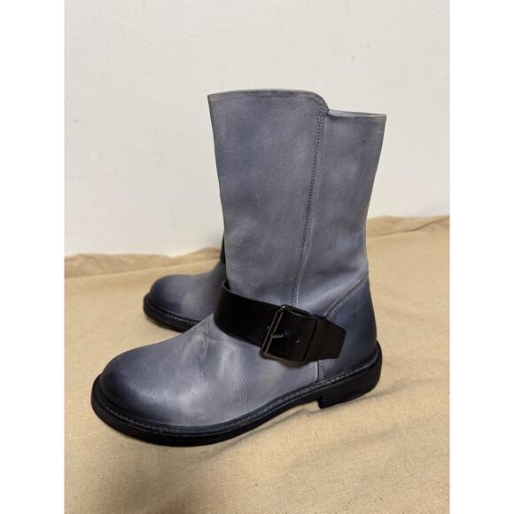 Vintage Foundry Co. Boots Mens Size 7 Gray Engineer Moto Buckle Side Zip Leather main image 7